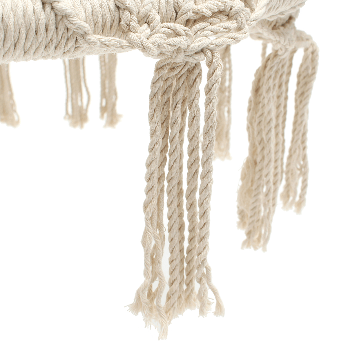 47.2Inch Portable Hanging Cotton Rope Macrame Swing Hammock Chairs Room Decoration Art 120Kg