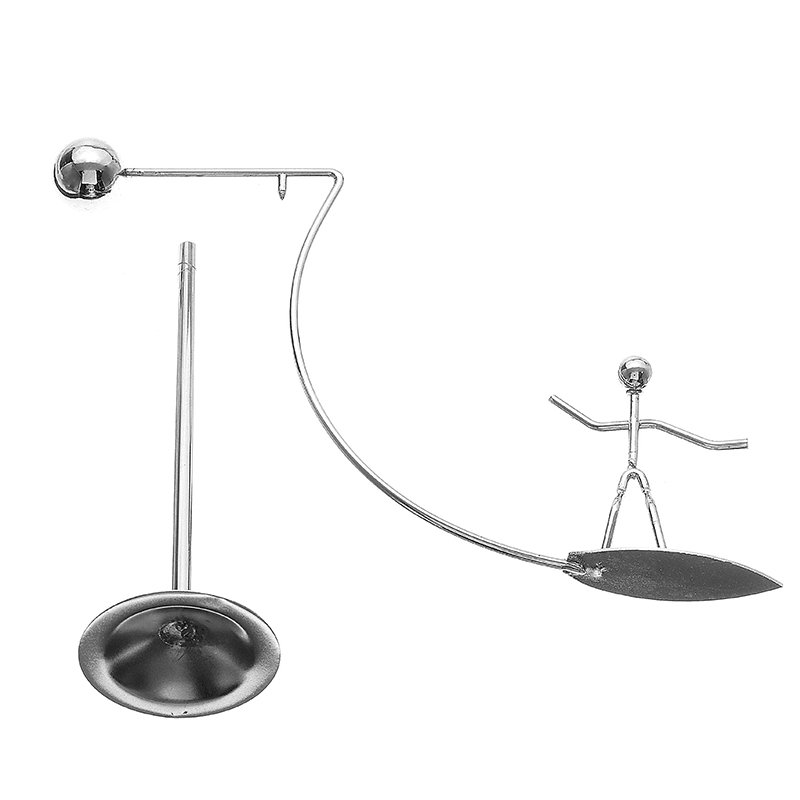 Newton'S Cradle Metal Dynamic Balancing Instrument Doll Man Figure Model