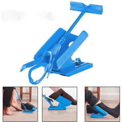 1Pc Chaussette Slide Aid Blue Helper Kit Aide à mettre les chaussettes sans plier le chausse-pied Convient pour les chaussettes Support de renfort de pied