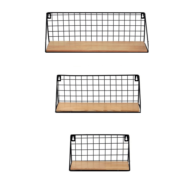 Kreatives Wandregal im japanischen Stil, Eisen zur Wandmontage, Aufbewahrungskorb, kostenloses Lochregal, Bücherregal, Heimbüro-Dekoration, Ständer