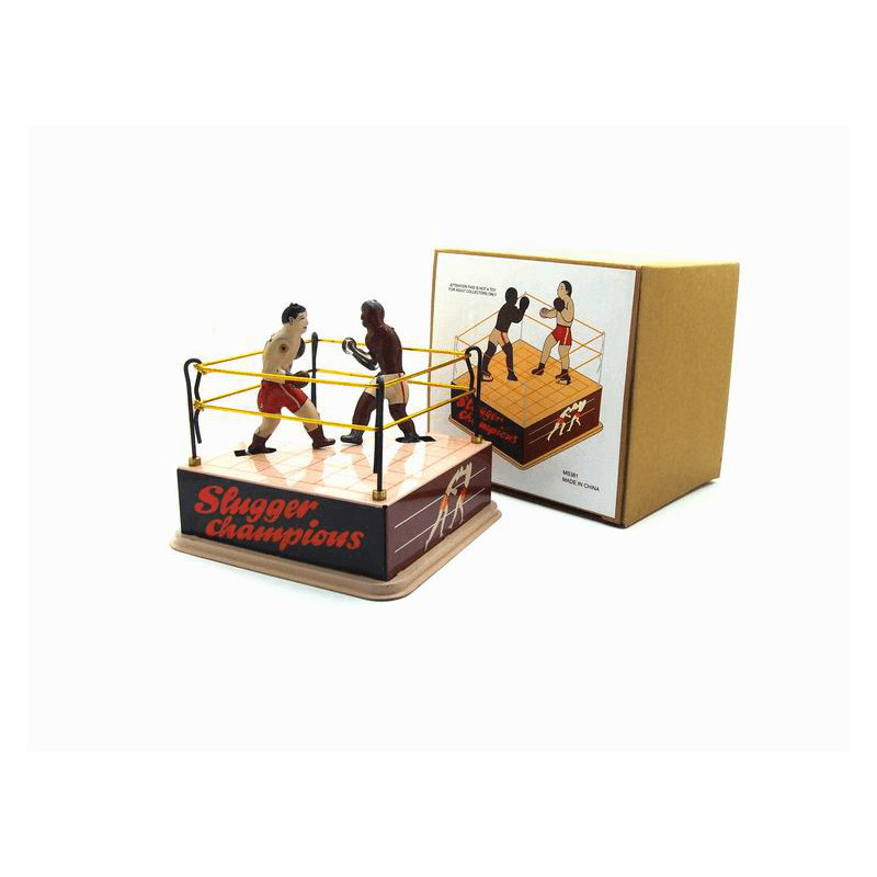 Classic Vintage Clockwork Wind up Boxing Ring Boxers Niños Niños Juguetes de hojalata con llave