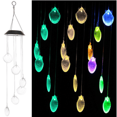 Solar Power LED Wind Chime Light Color Changing Home Garden Wedding Decor