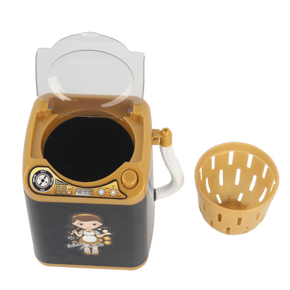 Black Simulation Electric Mini Washing Machine Washable and Dehydrated Play Children'S Indoor Toys