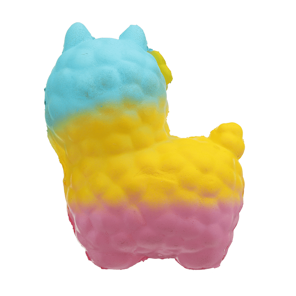 Alpacas coloridas Squishy 18 * 14 CM Colección de crecimiento lento Regalo Juguete suave