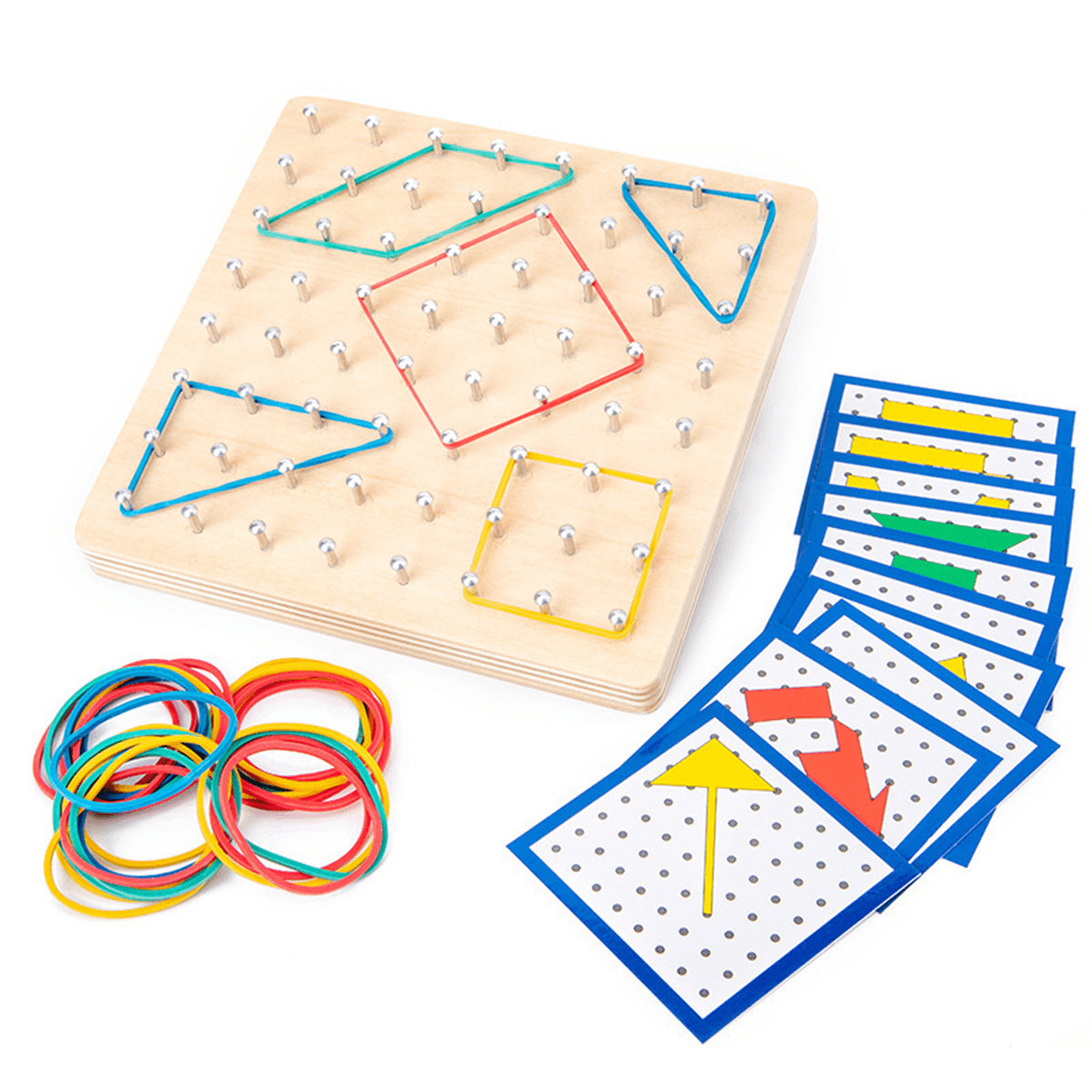 Montessori Traditional Teaching Geometry Puzzle Pattern Educational School Home Game Toy for Kids Gift