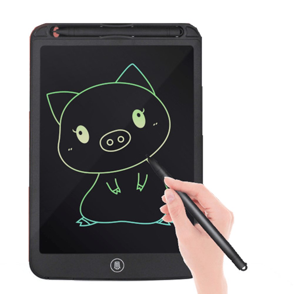 A5 Color LCD Screen 12 Inch Writing Tablet Drawing Notepad Electronic Handwriting Painting Office Memo Waterproof Lock Key One-Click Eraser Toys Gift