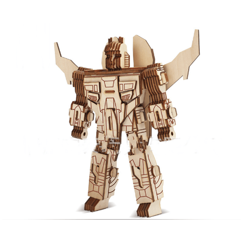 3D Three-Dimensional Puzzle Wooden Educational Toys Decompression Assembled Robot Model Indoor Toys