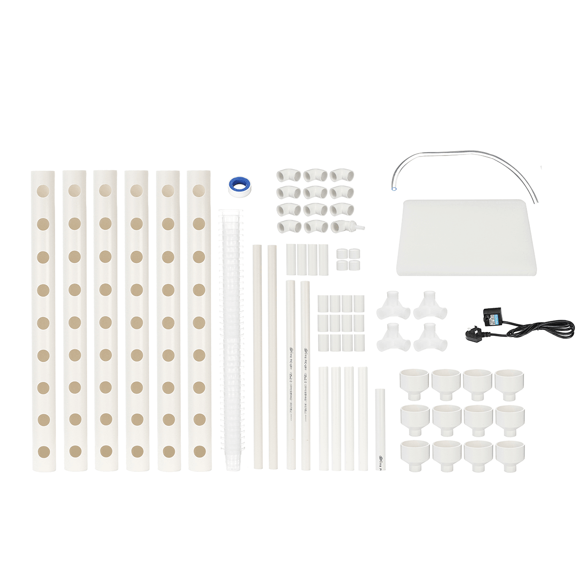 110-220V 54 Holes Hydroponic Piping Site Grow Kit Deep Water Culture Planting Box Gardening System Nursery Pot Hydroponic Rack