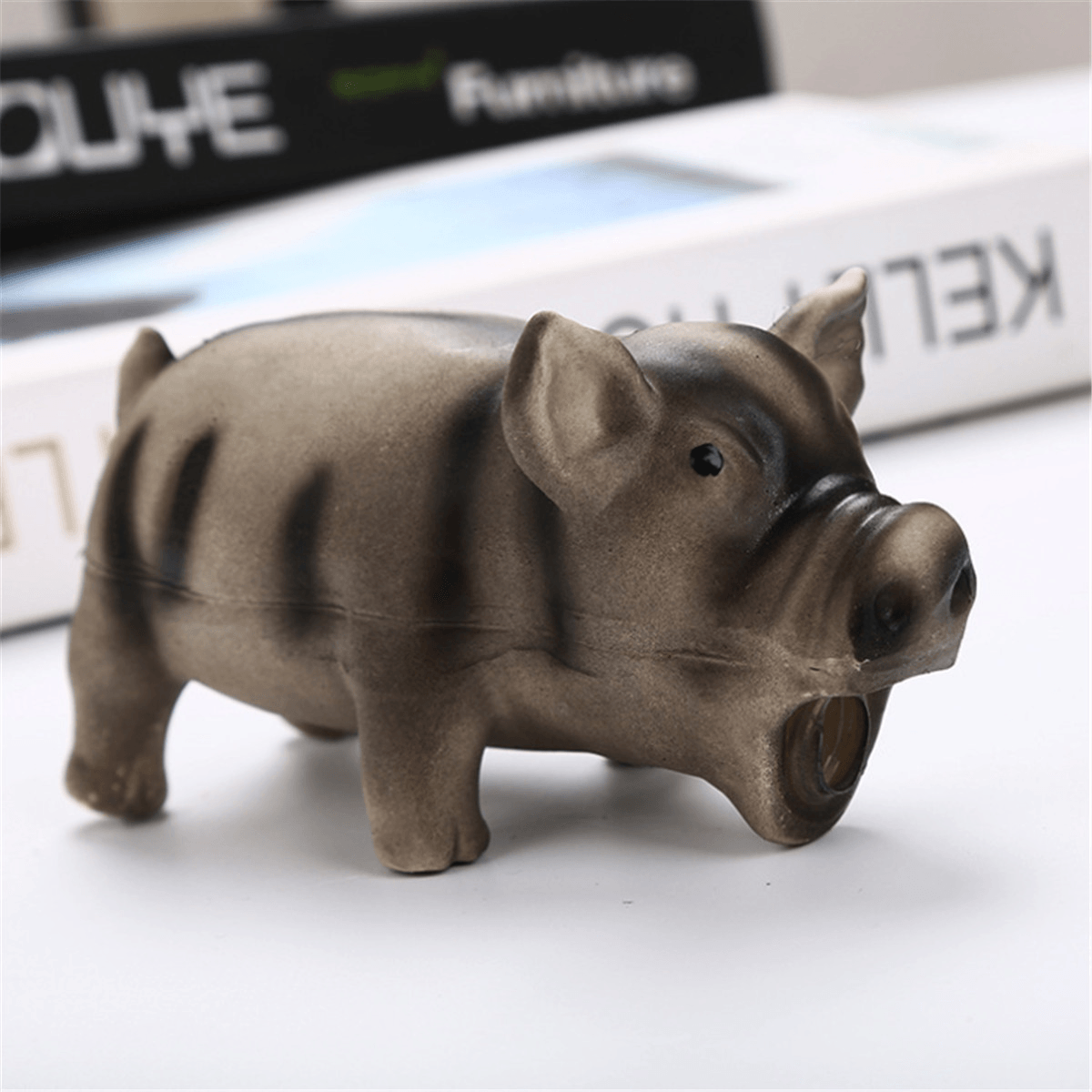 Latex Pig Shape Toy Grunting Sound Dog Puppy Chewing Squeaker Pet Funny Playing Toys