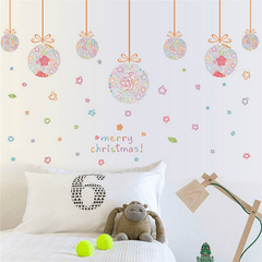 Christmas Party Home Decoration Removeable Wall Stickers Toys Oranment for Kids Children Props