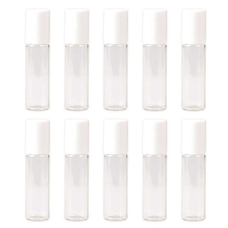 5Ml Empty Clear Glass Roll on Bottles Refillable Roller Ball Essential Oil Liquid Bottle