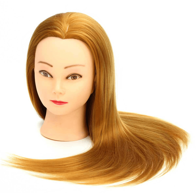 30% Golden Real Hair Hair Salon Mannequin Training Head Models Haircut Hairdressing