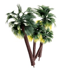 10Pcs Mini Artificial Trees Yellow Leaf Coconut Tree Home Office Party Decorations