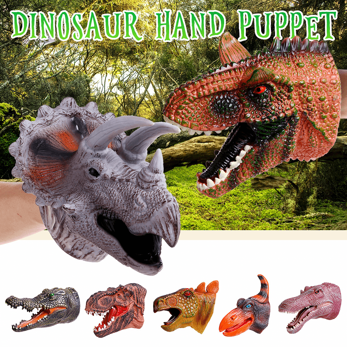 Simulation Dinosaur Crocodile Hand Puppet Gloves Toys