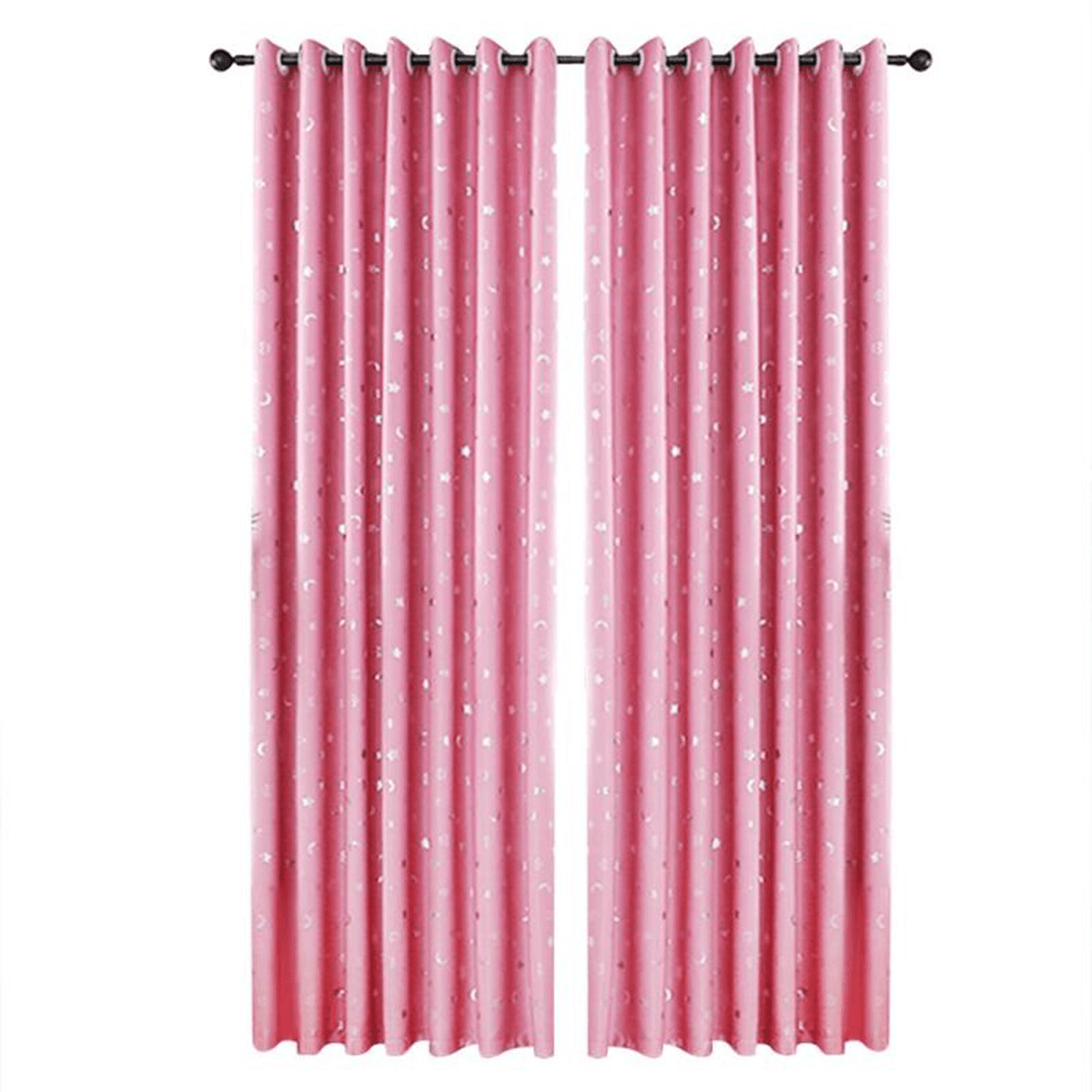 Polyester Window Curtains Moon Star Kids Child Bedroom Window Door Curtains for Living Room Home Decor