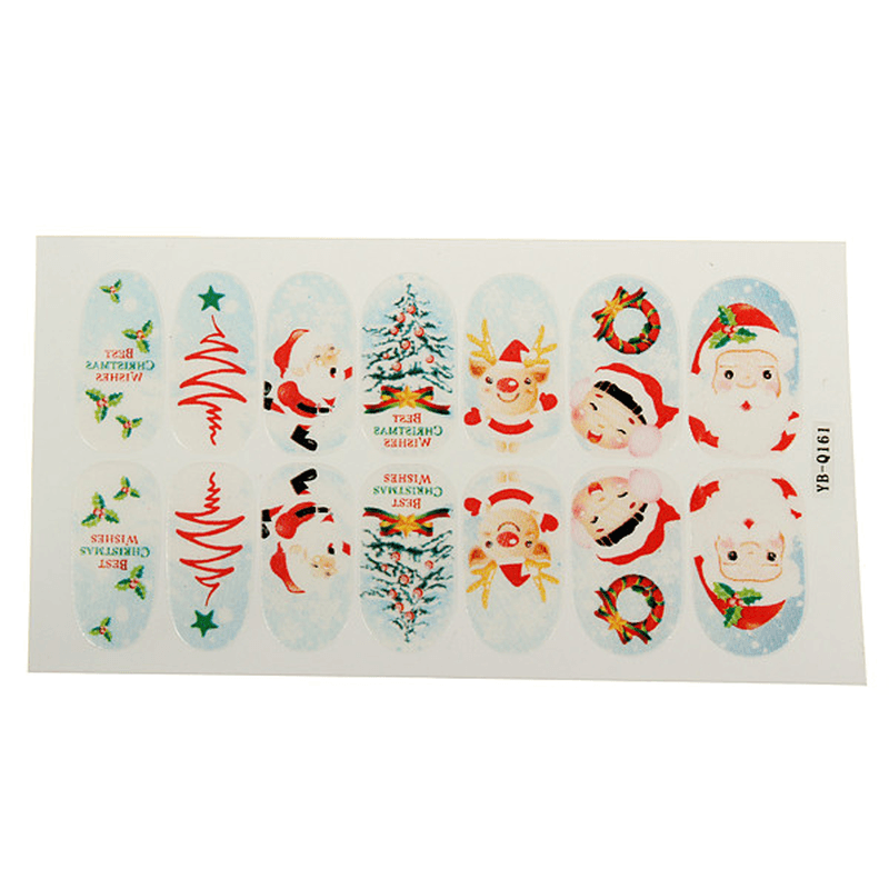 Christmas Nail Art Decoration Transfer Manicure Tips Decal Stickers