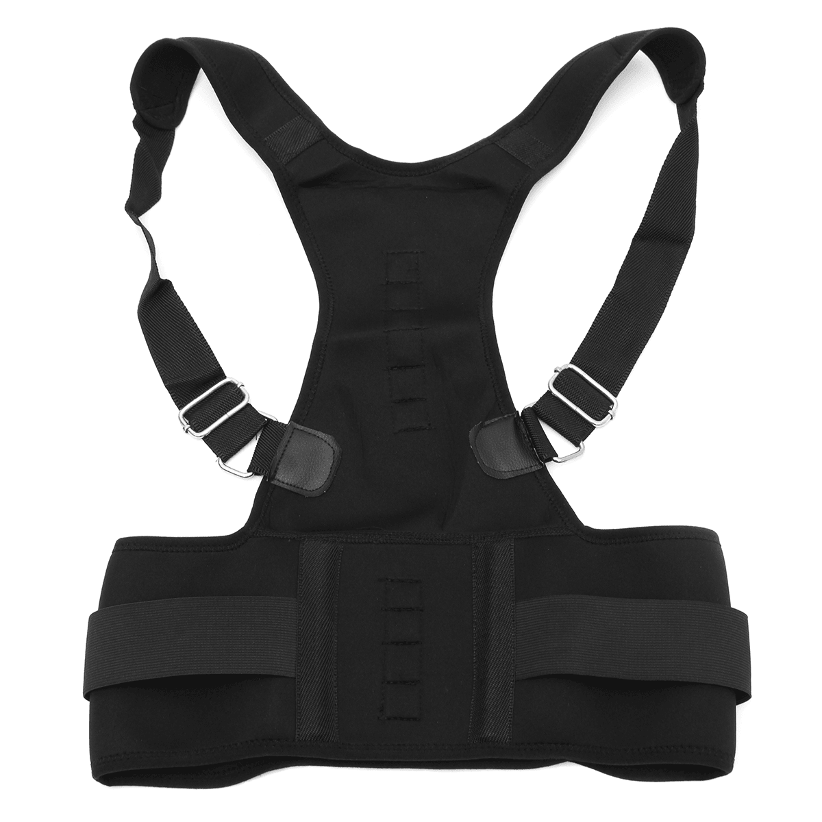 Adjustable Hunchbacked Posture Corrector Lumbar Back Magnets Support Brace Shoulder Band Belt