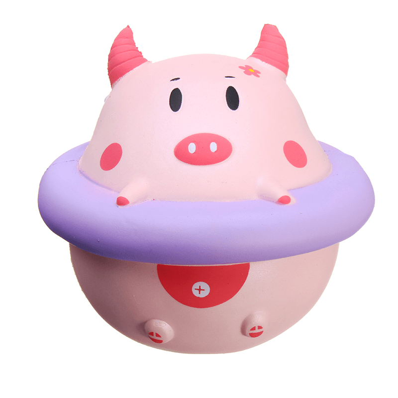 Yunxin Squishy Jumbo Piggy 16Cm Pig Wearing Lift Buoy Slow Rising Cute Collection Gift Decor Toy