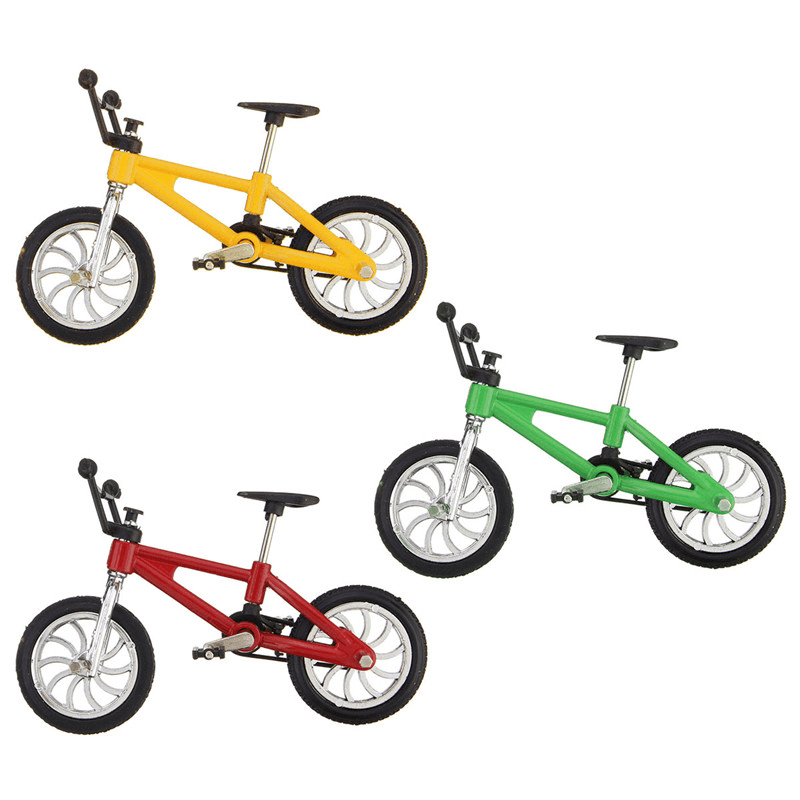 Cool Finger Alloy Bicycle Set Children Kid Model Rare Small Mini Toy