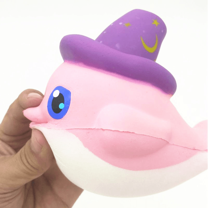 Squishy Slow Rising Kawaii Whale Soft Squeeze Cute Dolphin Cell Phone Strap Bread Cake Stretchy Toy