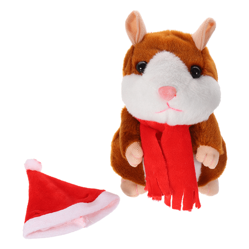 18 cm schönes sprechendes Hamster-Weihnachtsplüschtier sprechen sprechendes Tonaufzeichnungs-Hamster-sprechendes Spielzeug