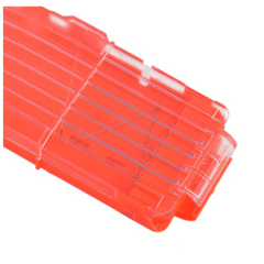 WORKER Toy 15Darts Plastic Clip Magazine for Nerf Modify Stryfe Elite Retaliator Blaster Toy Orange Transparen