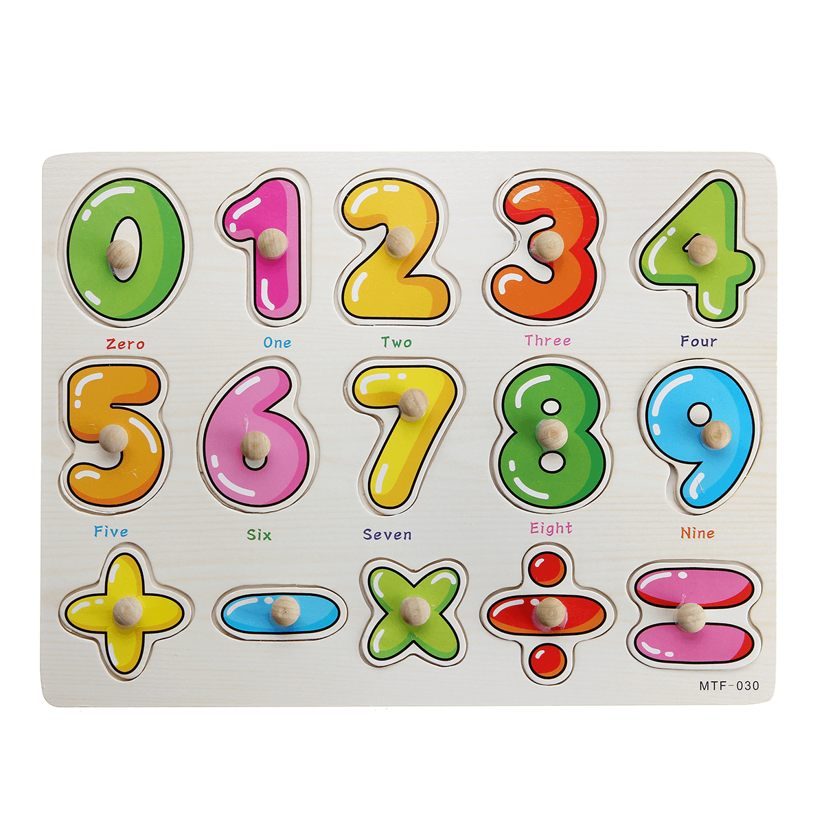 Colorful Wooden Alphabet/Math/Number Jigsaw Puzzle Toy Intelligence Early Education Toys