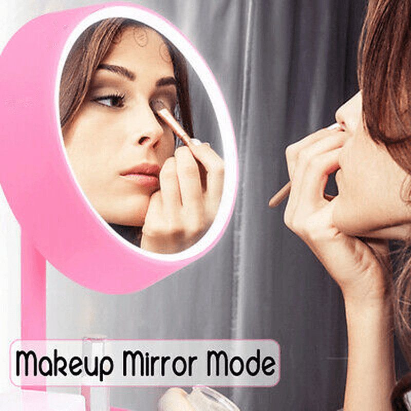 Makeup Cosmetic Mirrors Rotatable 10X Magnifying LED Music Touch