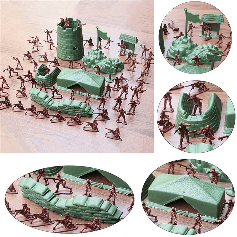 100PCS 3CM Armee Combat Männer Kind Spielzeug Soldaten Militär Kunststoff Figur Action Figur