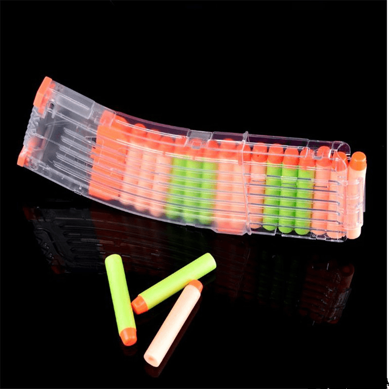 WORKER 15Darts Plastic Reroad Clip Magazine Part for Modify Stryfe Elite Retaliator Toy Transparent