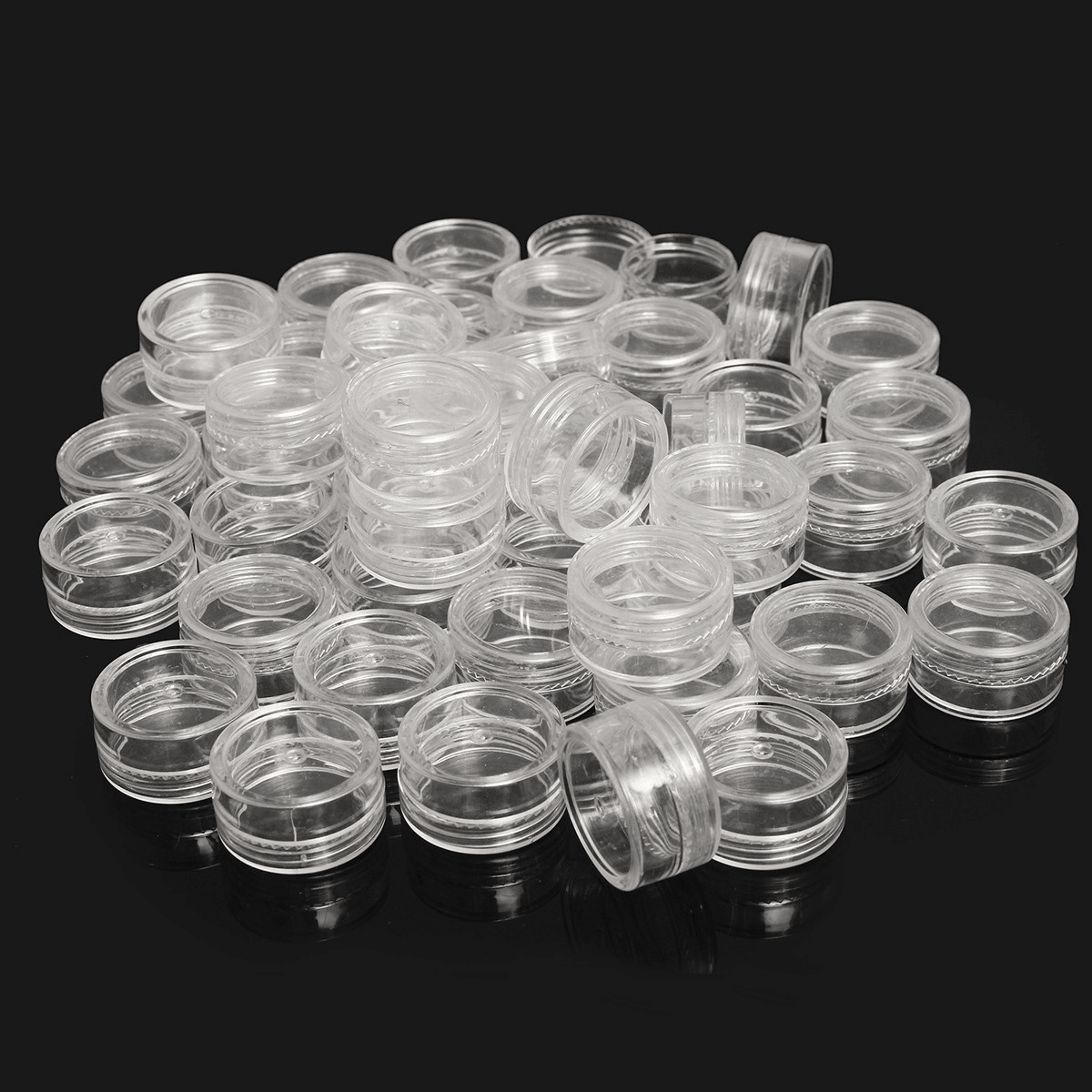 50 Teil/los 5G Probe Klar Creme Jar Mini Kosmetik Schmuck Nachfüllbare Flaschen Container Transparent Topf Kann Zinn