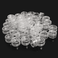 50 Teil/los 5G Probe Klar Creme Jar Mini Kosmetik Schmuck Nachfüllbare Flaschen Container Transparent Topf Kann Zinn