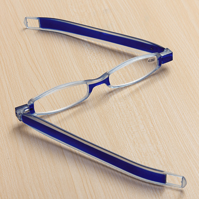 Blue 360 Degree Rotation Rotating Folding Presbyopic Reading Glasses Strength 1.0 1.5 2.0 2.5 3.0 3.5