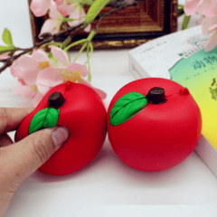 Squishy Red Apple 7Cm Soft Slow Rising Fruit Collection Decor Gift Toy