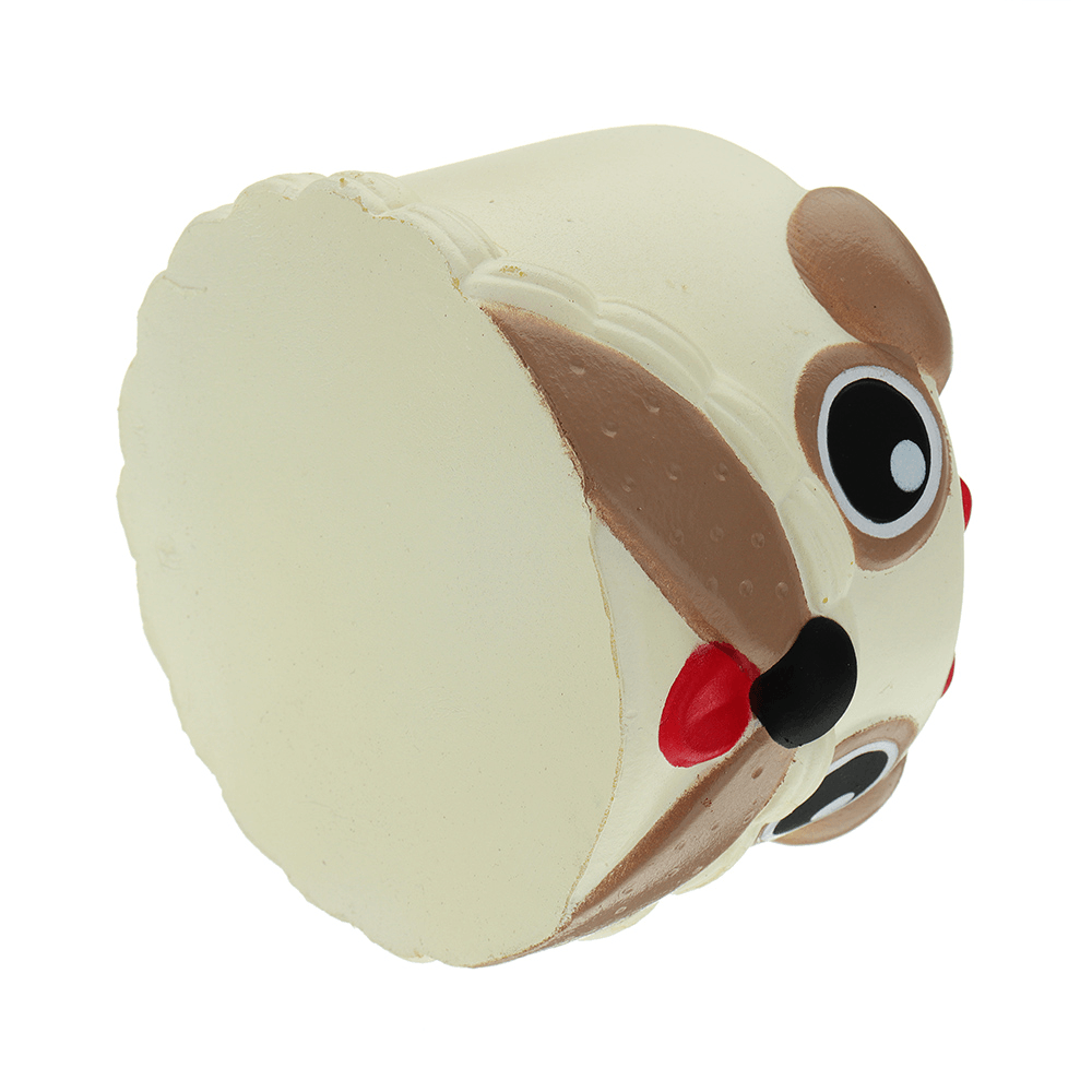 Hundekopf-Squishy, ​​9 x 6 cm, langsam aufsteigend, mit Verpackung, Sammlung, Geschenk-Stofftier