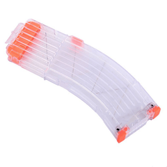 WORKER 15Darts Plastic Reroad Clip Magazine Part for Modify Stryfe Elite Retaliator Toy Transparent