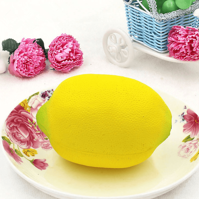 Squishy Yellow Lemon 12Cm Big Soft Slow Rising Fruit Collection Gift Decor Toy