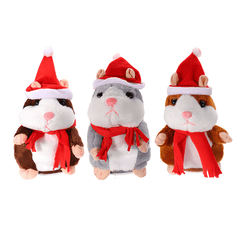 18 cm schönes sprechendes Hamster-Weihnachtsplüschtier sprechen sprechendes Tonaufzeichnungs-Hamster-sprechendes Spielzeug