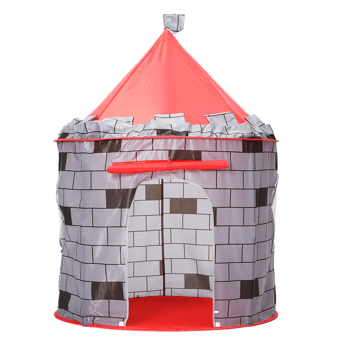 Knight Themed Folding Castle Pops up Tent Play Toys for Kids Indoor Outdoor Playhouse Gift