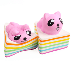 Sanqi Elan Triangle Rainbow Cat Squishy 13*10*10.5CM Licensed Slow Rising with Packaging Collection Gift