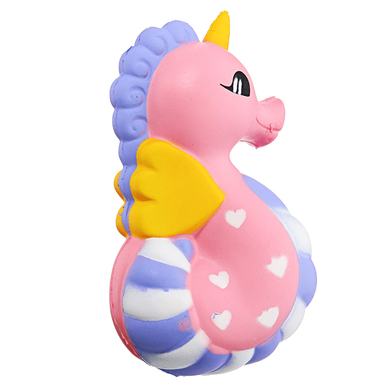 Unicornio Seahorse Squishy 15.5CM Lento Levantamiento Suave Perfumado Pan Pastel Llavero Niños Juguete