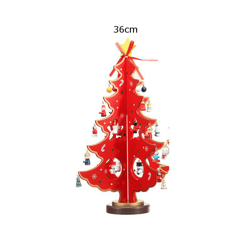 3D Wooden Christmas Tree Table Decoration Hanging Ornament