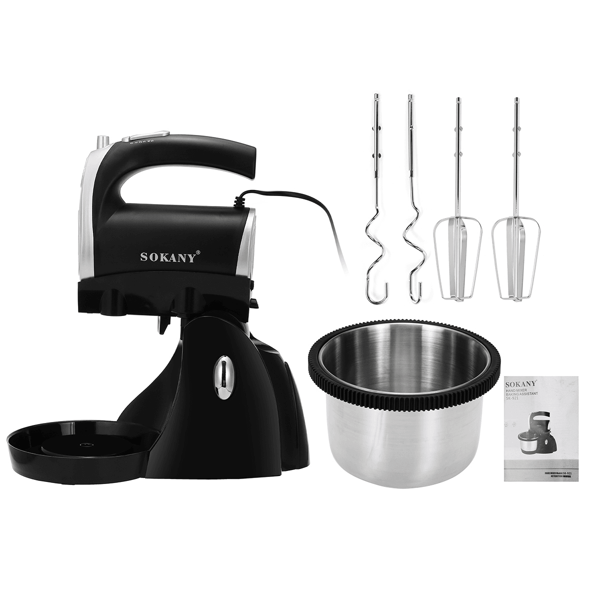 SOKANY SK-921 Electric Cooking Machine 220V 500W Dough Mixer Cream Eggs Beater Food Batter Blender Whisk Stand