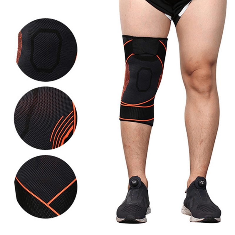 Basketball Football Climbing Wear-Resistant Breathable Cover Pressure Belt Knitted Knee Pad