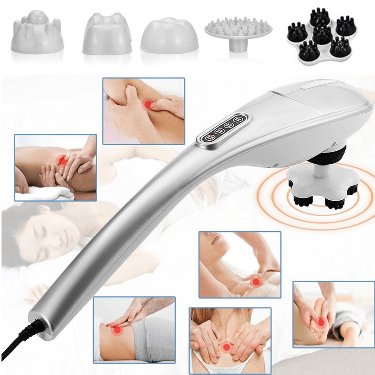 110V Intelligent Multifunctional Massager Handheld Electric Massager Body Back Neck Foot Vibrating Therapy Machine