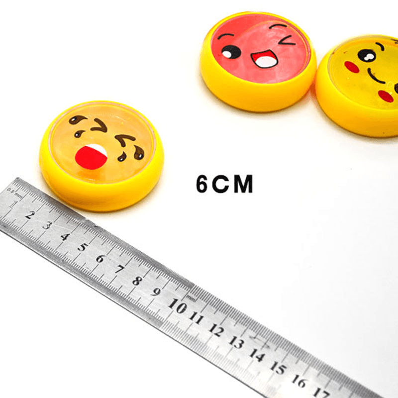 6PCS Emoji Face Slime 6Cm DIY Crystal Clay Rubber Mud Intelligent Hand Gum Plasticine Toy Gift