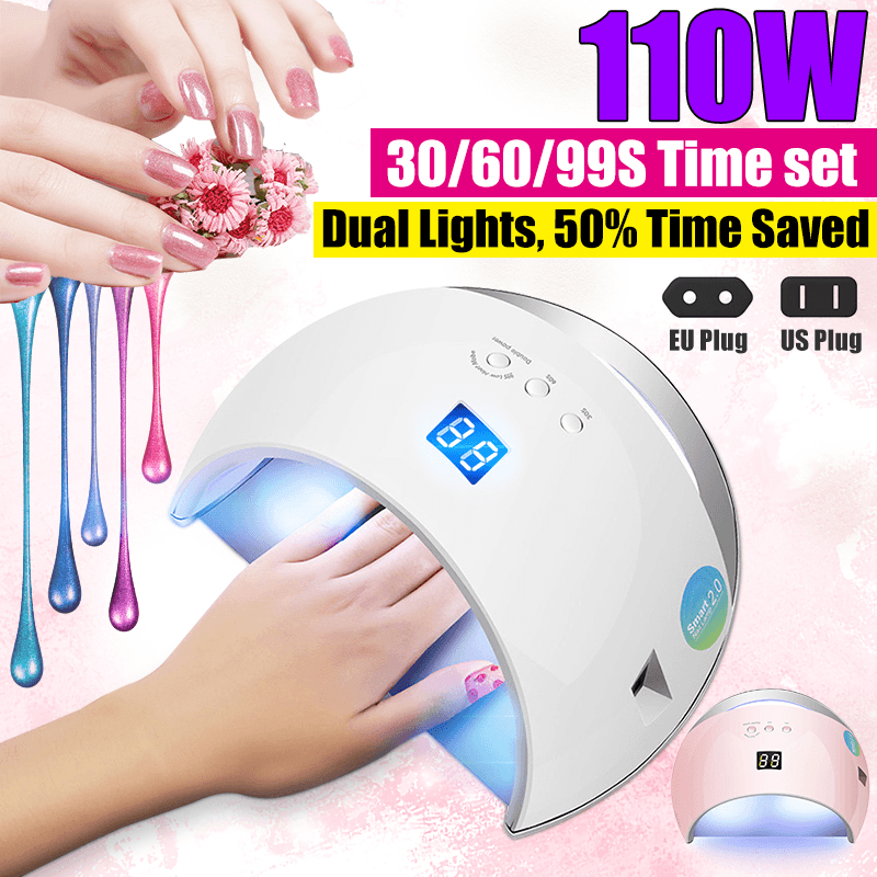 LED Nail Lamp UV Lamp for Manicure 42 Pcs Light Bead Quick Curing UV Lamp Gel Nail Polish with Motion Sensing LCD Display