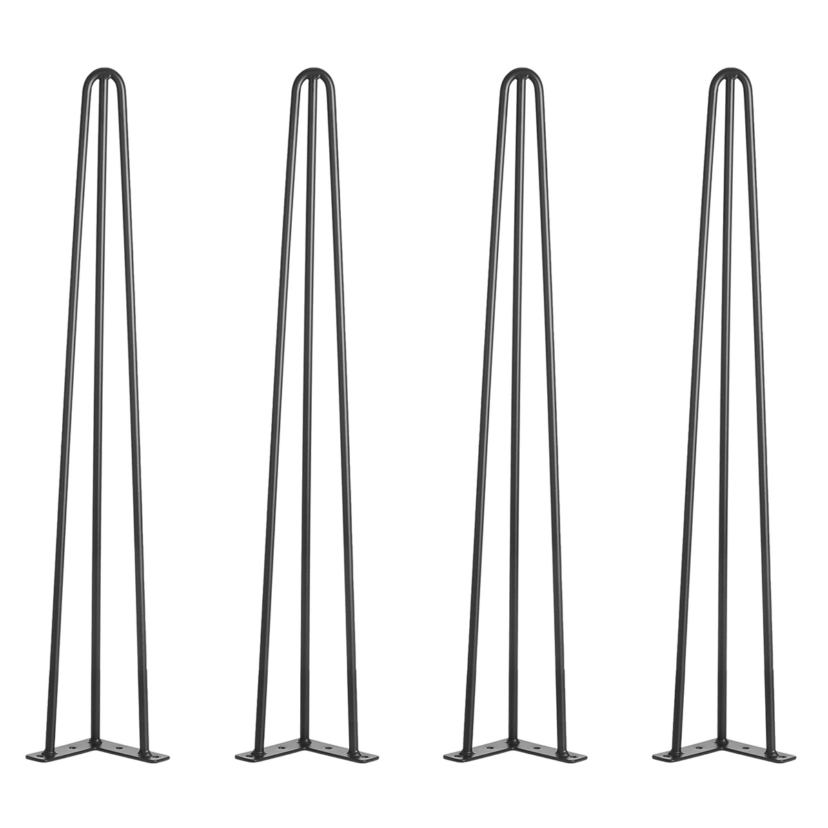 4Pcs Hairpin Legs Set Simple Triangle Shape Metal 3 Rods Desk Chair DIY Leg Accessories Set for Home Office Decoration