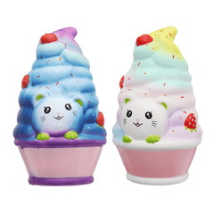 Leilei Cat Ice Cream Squishy 12CM Slow Rising with Packaging Collection Gift Soft Toy