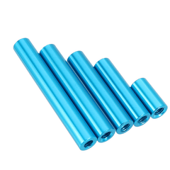 Suleve™ M3AR7 M3 Abstandsbolzen aus Aluminiumlegierung, 10–35 mm, blaue runde Abstandshalter für Leiterplatten, 10 Stück